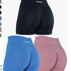 AUROLA Dream Set of 3 Workout Shorts for Women Seamless Scrunch